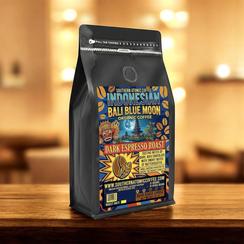 Single Origin Indonesian Bali Blue Moon – Organic Dark Espresso Roast (12oz)